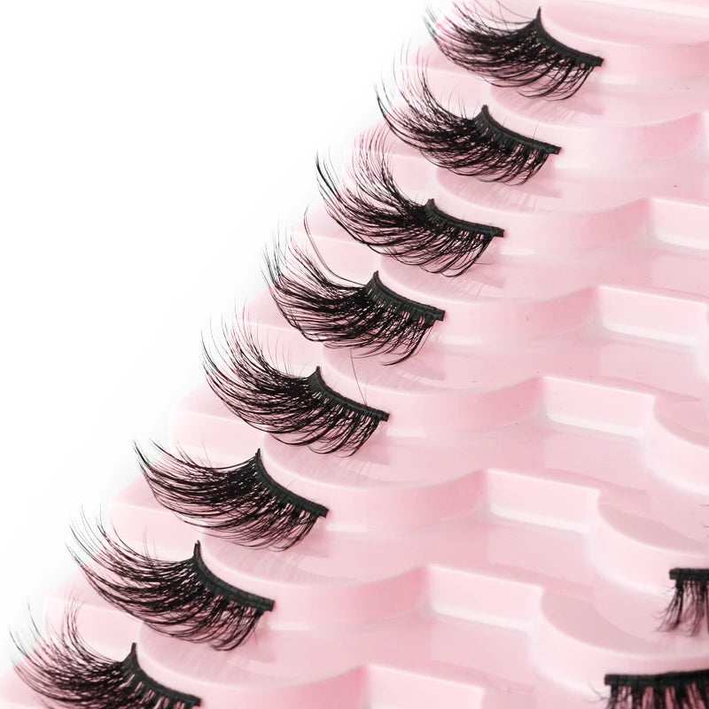 Cat Eye Lash 3/5/10 Pairs Half Lashes Natural Long False Eyelashes Wispy 3D Mink Lashes Volume Faux Cilios Extension Makeup Tool