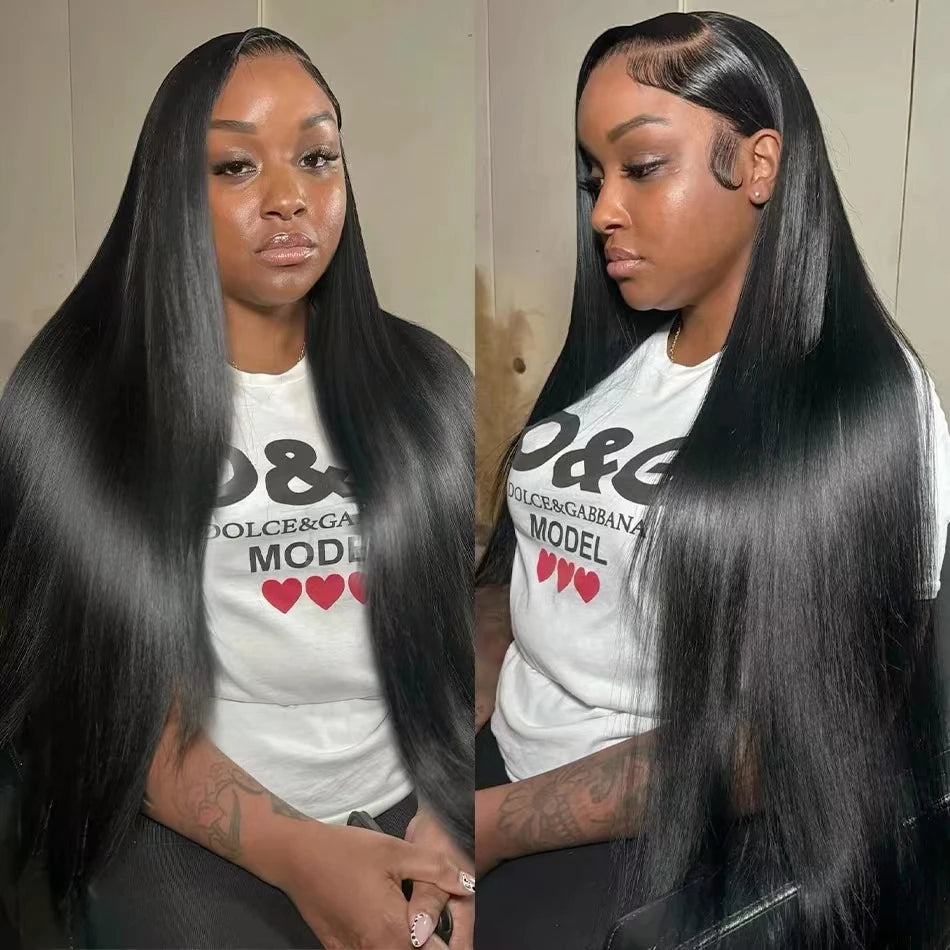 360 Full Lace Wig 13x6 Lace Front Human Hair Wigs For Women 30 34 Inch Brazilian Bone Straight Transparent Lace Frontal Wig 200%