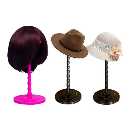 Wig Stand Mushroom Top Plastic Folding Stable Durable Hair Portable Head Hat Cap Display Holder Tools For Styling Wigs Toupee
