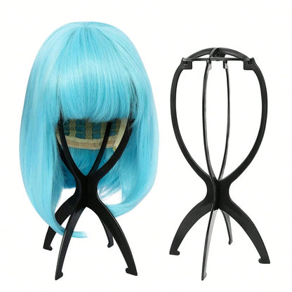 Wig Diaplay Stands Plastic Hat Display Wig Head Holder Mannequin Stand Portable Folding Flexible Plastic Wig Stand