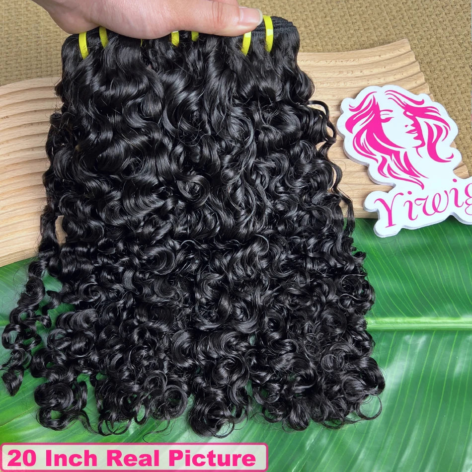 Yiwigs Burmese Curly 100% Human Hair Bundles Bouncy Curly Unprocessed Raw Virgin Hair Weave Extensions For Black Women