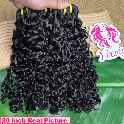 Yiwigs Burmese Curly 100% Human Hair Bundles Bouncy Curly Unprocessed Raw Virgin Hair Weave Extensions For Black Women