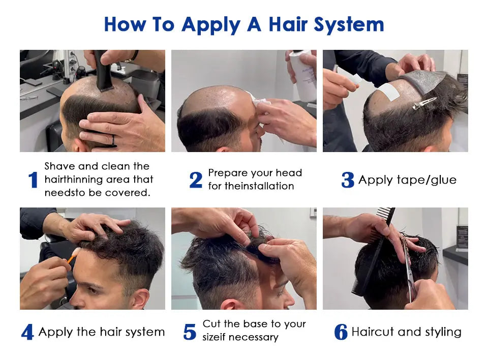 Men Wig Natural Haline Lace Front with Mono Top 6" Men's Capillary Prothesis Durable Toupee Men Wigs For Man Virgin Hair Toupee