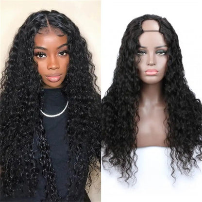 V Part Wig Water Wave Human Hair No Leave Out Upgrade U Part Wigs Human Hair Wig Curly Wigs For Black Women No Glue V Part Wigs