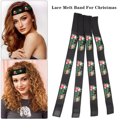 Edge Laying Scarf Elastic Headband For Wigs Lace Frontal 3Pcs Lace Melting Band With 1Pcs Double Side Edge Control Hair Comb