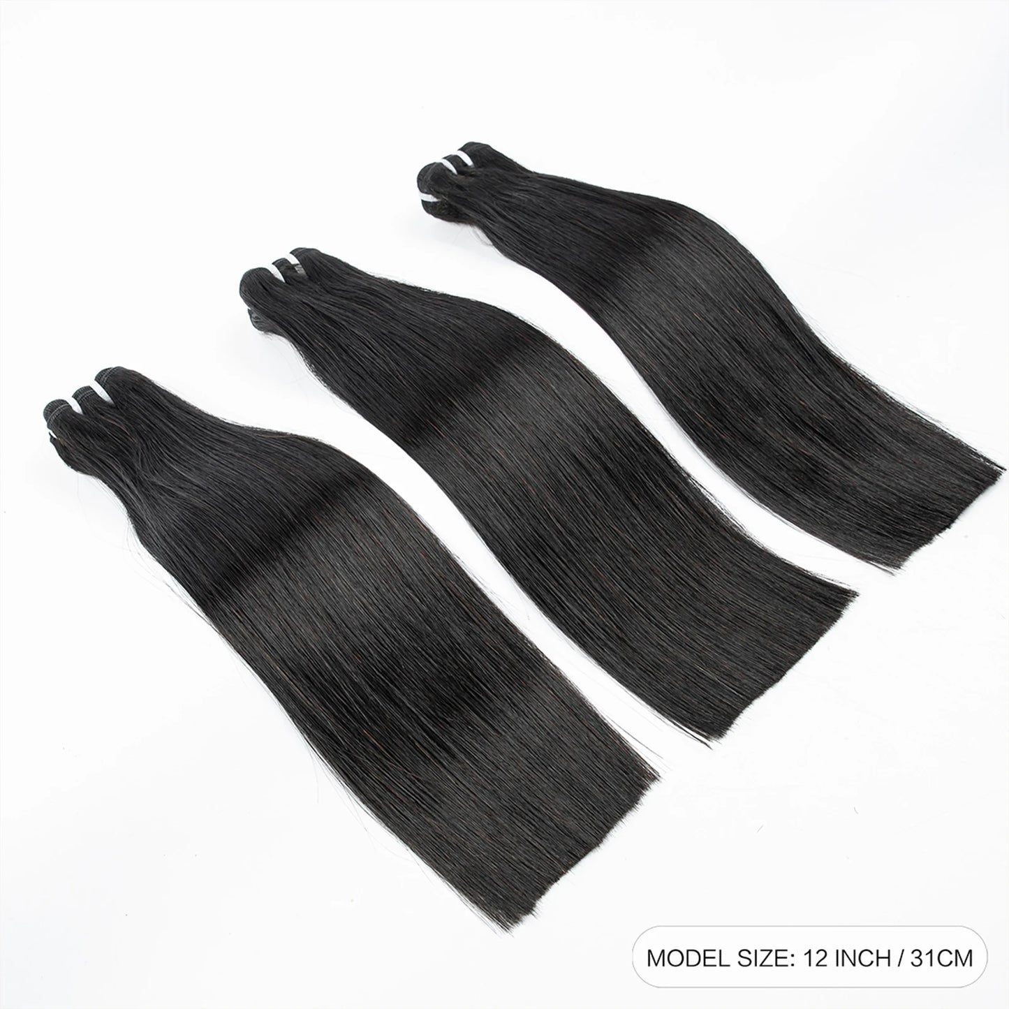 16A Vietnamese Virgin Hair Double Drawn Bone Straight Hair Bundles with 2x6/5x5 HD Lace Closure 100% Raw Human Hair Bundles