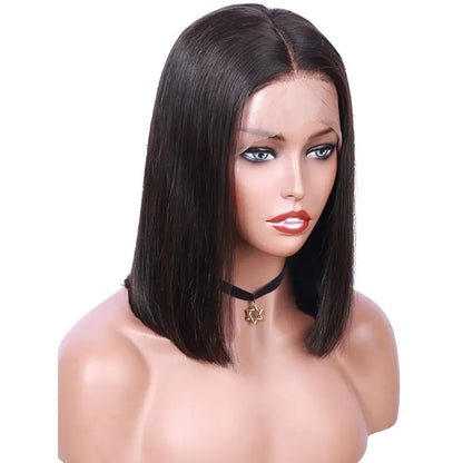 14 Inch Short Straight Bob Wig Human 13x4 Lace Transparent 150%  Frontal Hair Bob Wig PrePlucked Lace Front Human Hair Wigs