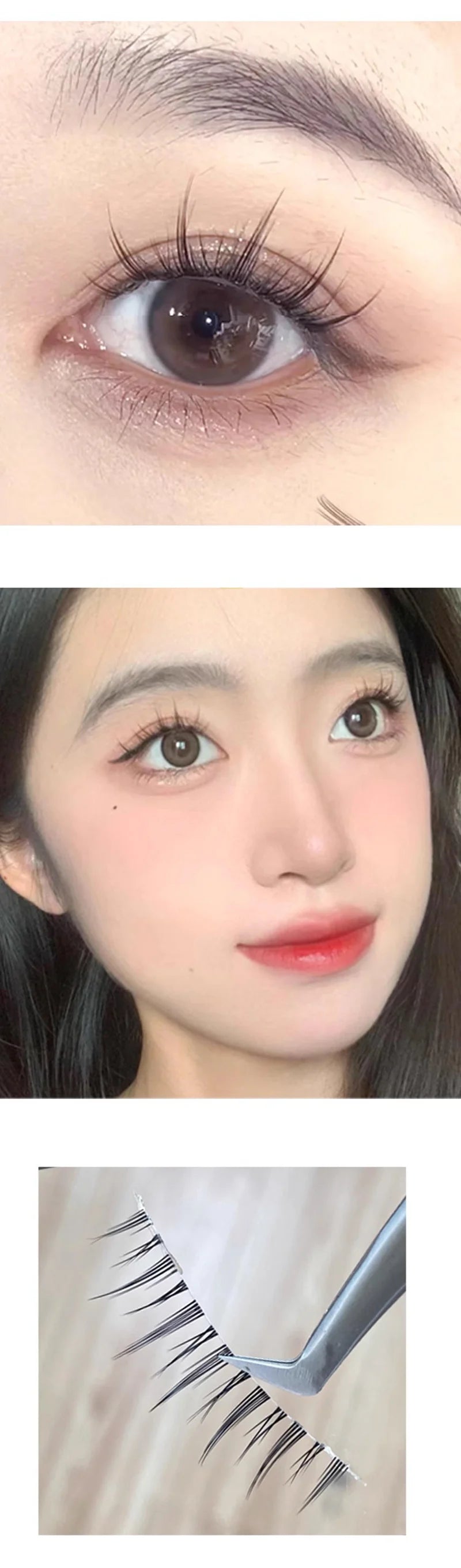 BLINKWAVE manhua lashes 5 Pairs Little Devil Fairy Fairy Eyelash Natural eyelashes Comic Eyes manga lashes korean makeup