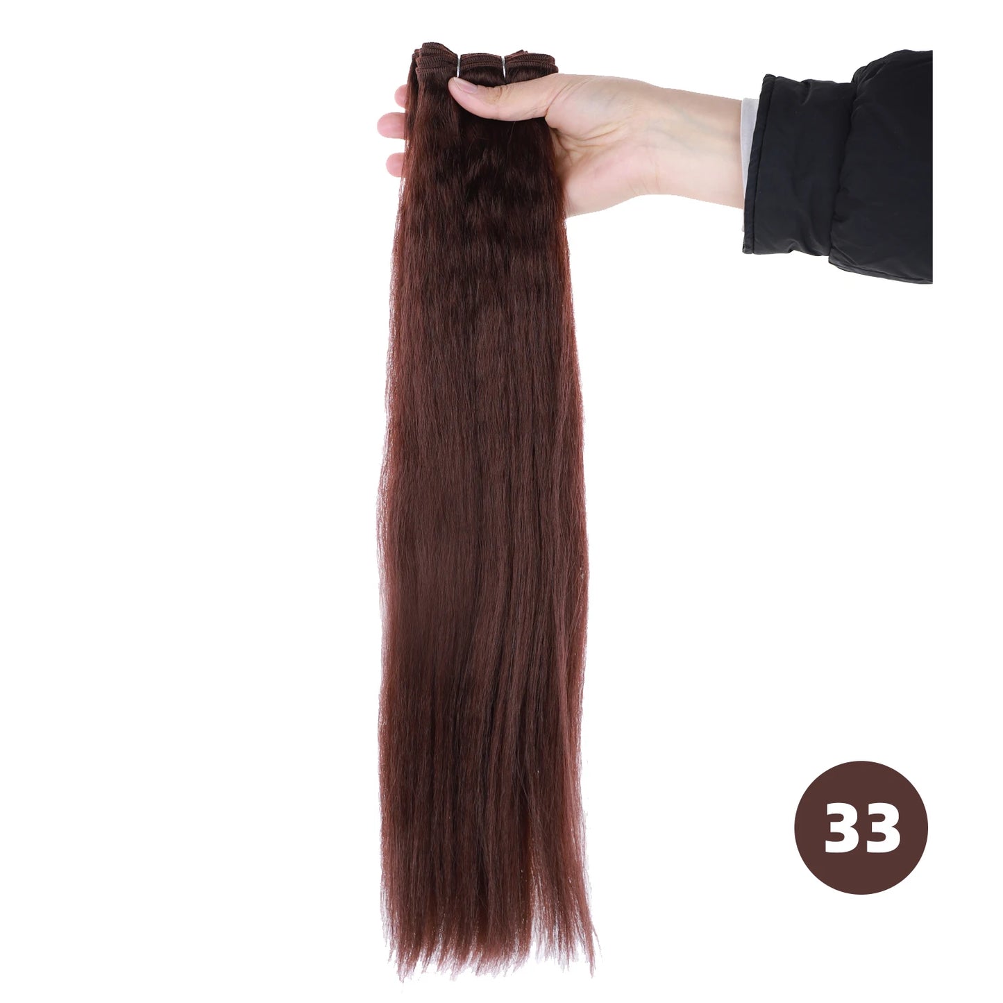 Blice Synthetic Yaki Straight Hair Bundles 10-24inch Super Hair Weaving Pure Color Sew In Hair Extensions 100g Per Piece