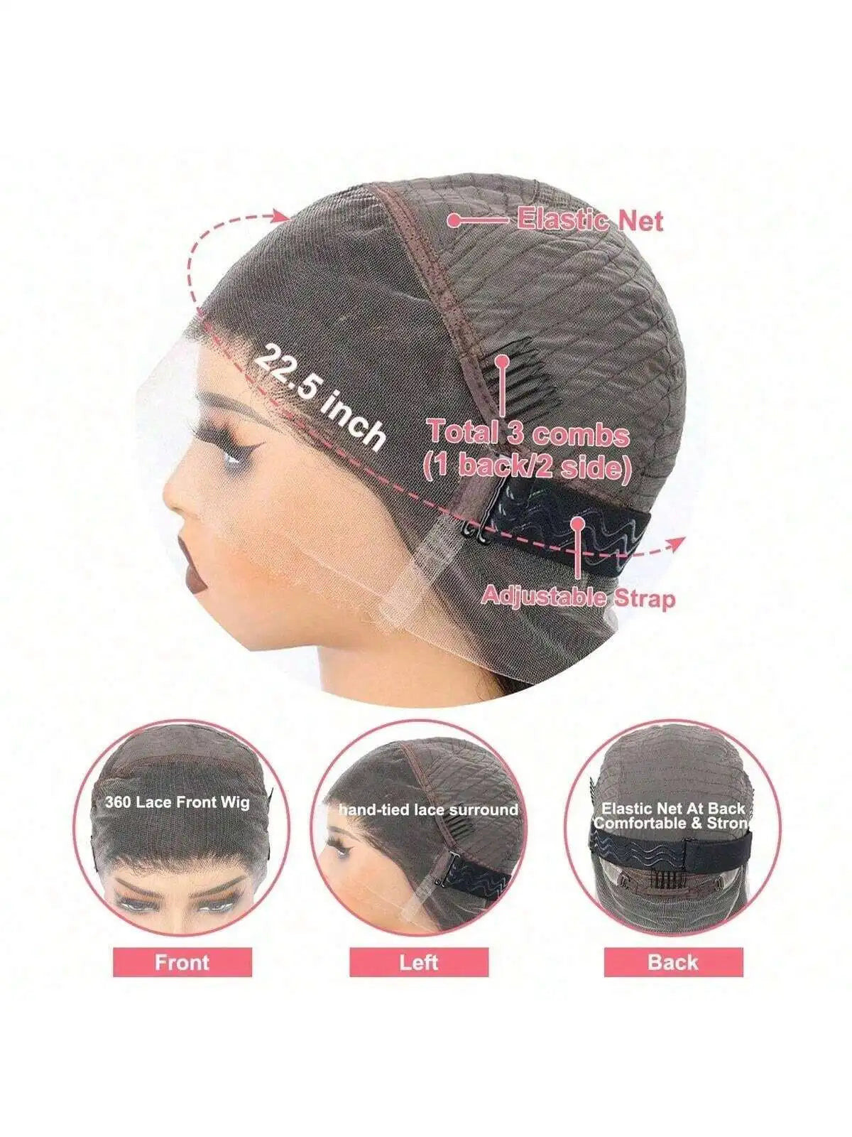 Full 360 Lace Front Wigs Human Hair Pre Plucked Exotic Wig 220% Density lace Real Virgin Soft Brazilian Hair for Black Women