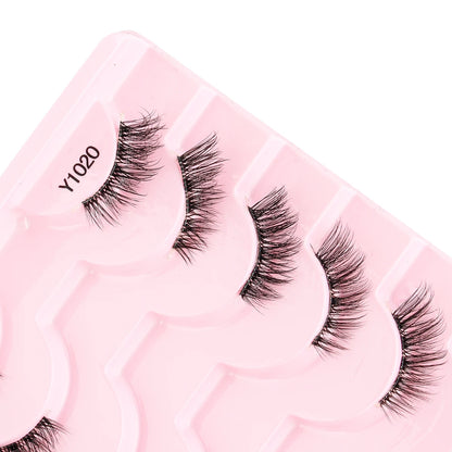 Cat Eye Lash 3/5/10 Pairs Half Lashes Natural Long False Eyelashes Wispy 3D Mink Lashes Volume Faux Cilios Extension Makeup Tool