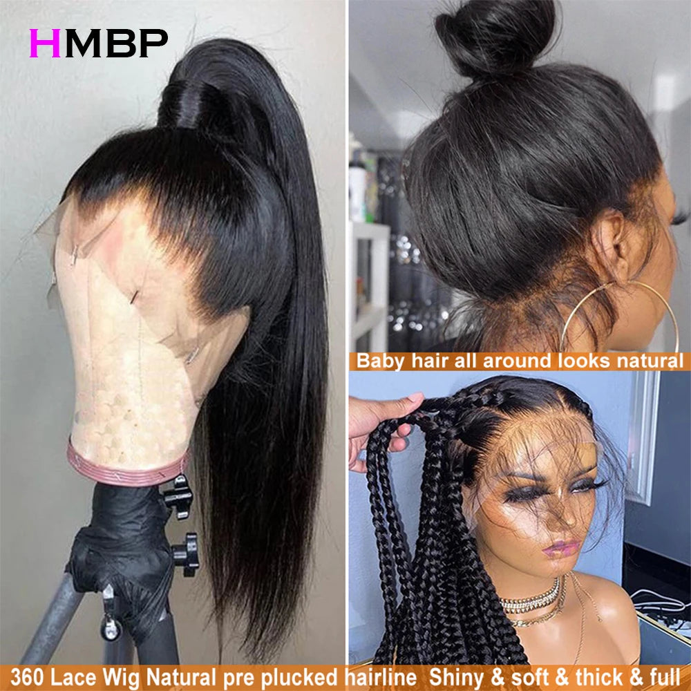 Full Lace Wig Straight 13x4/13x6 HD Lace Frontal Wigs For Women Brazilian Preplucked Lace Front Wig Human Hair 4x4 Closure Wig