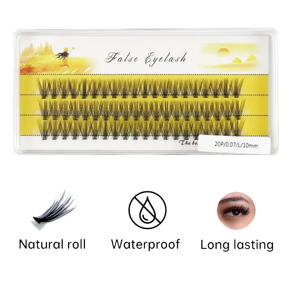 Natural mink eyelash extensions,  new 20D C/D/ L Curl lashes Cluster, personal eyelashes,  individual lashes ,makeup tools