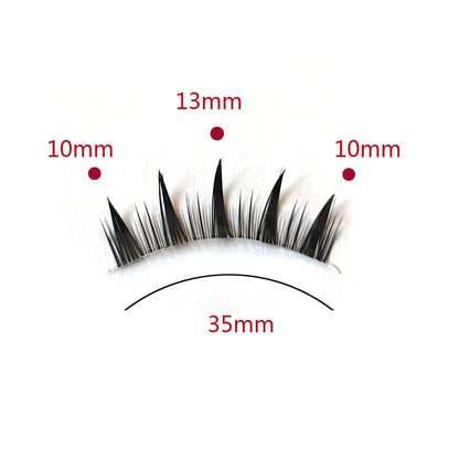 5 Pairs Natural Long Cat Eye False Eyelashes Cosplay Makeup Cross Strip Eye Lashes Handmade Manga Lashes Extension