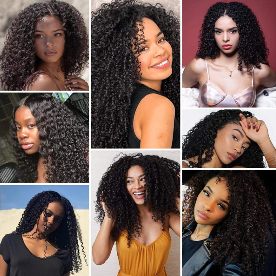 Indian Unprocessed Human Hair Kinky Curly 3 Bundles Deal Raw Hair Original Tissage Hair OnSale Deep Curl Natural Hair Extensions