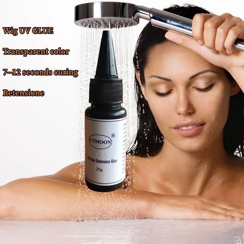 20g UV GLUE for Hair Extension Wig Adhesive Bonding Lasting No Irritant Waterproof oil proof Professional Barbershop accessories