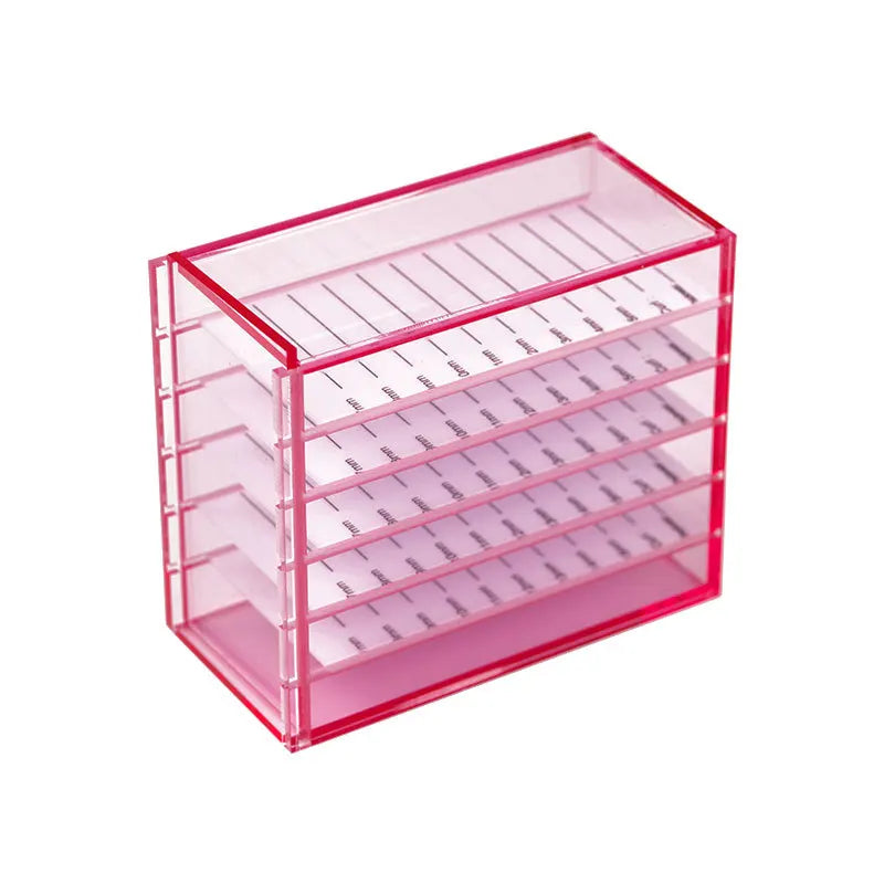 Eyelash Extensions Storage Box 5 Layers Acrylic Pallets Holders Lash Organizer False Eyelashes  Makeup Tools Supplies