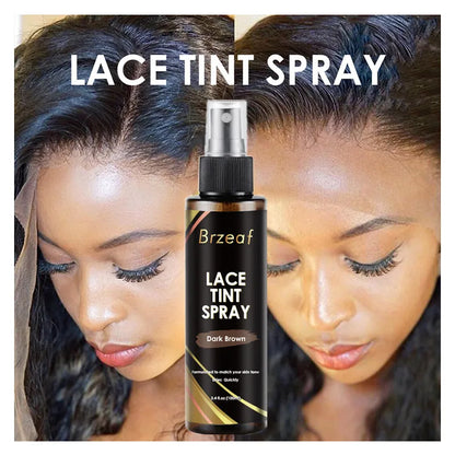 Lace Tint Spray For Lace Wigs Dark Brown Middle Brown Light Brown Lace Tint Spray For Closures, Wigs And Closure Front 100Ml
