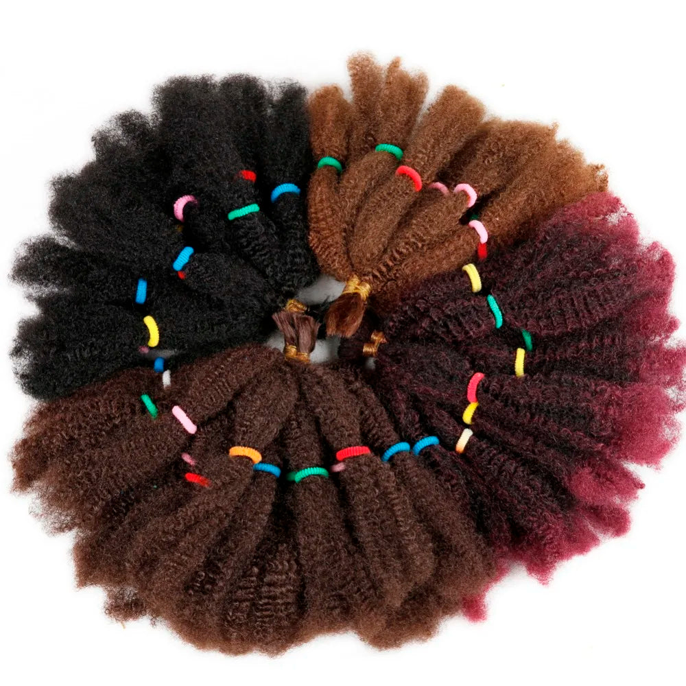 Braids Hair Afro Kinky Bulk Afro Curly Synthetic Hair Short 12" Crochet Braiding Hair Extensions For American African Women