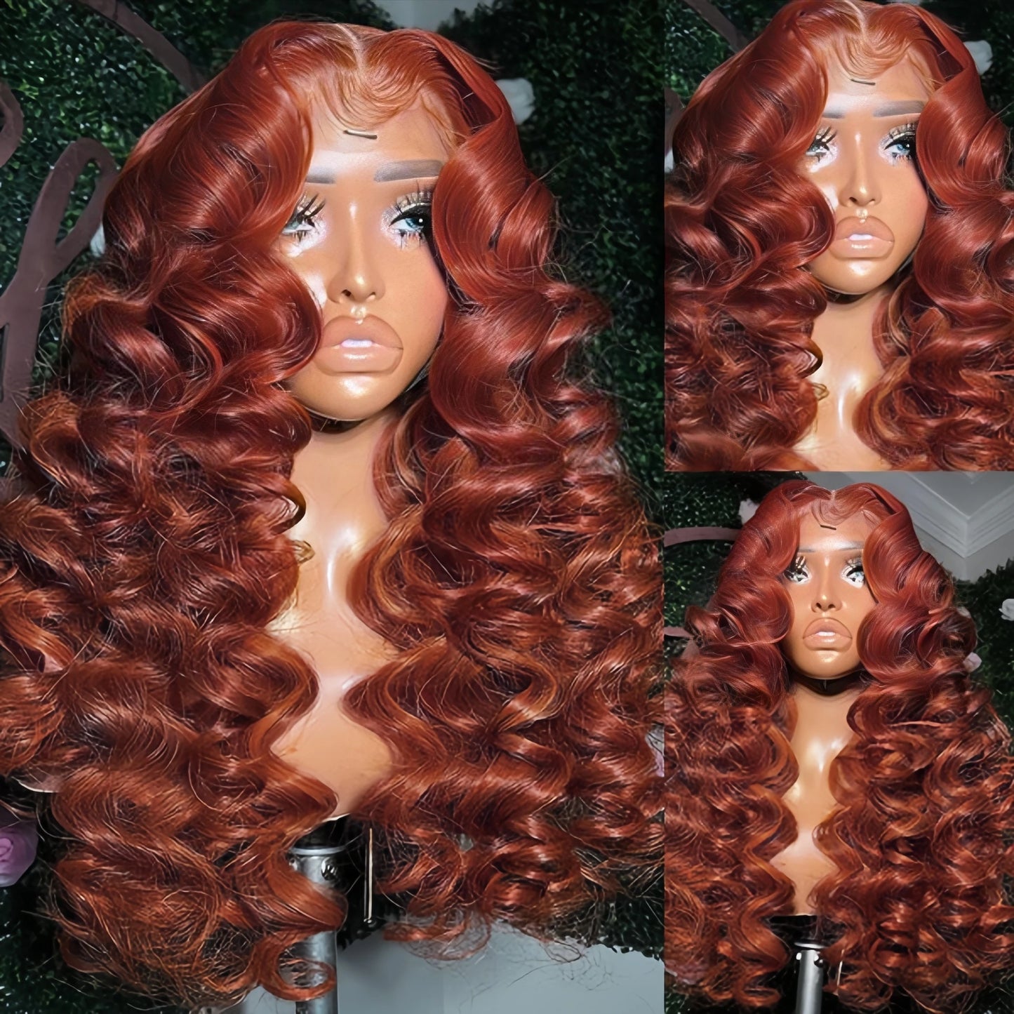 Reddish Brown Loose Deep Wave 13x6 Lace Front Human Hair Wig 30 Inch Brazilian Water Wave Wigs 13x4 HD Lace Frontal Wig