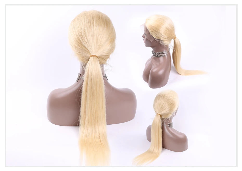 Real 13x4 13x6 HD Lace Frontal Wig 613 Blonde Lace Front Wig Human Hair Bone Straight Human Hair Wigs Pre Plucked with Baby Hair