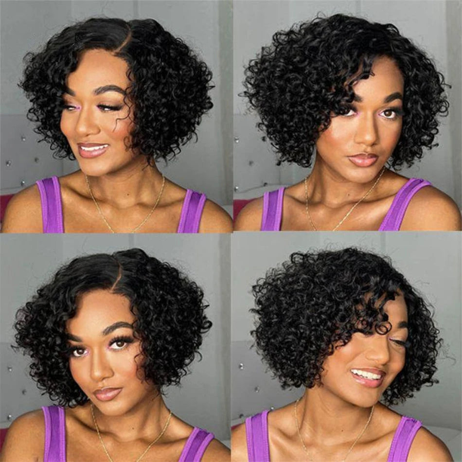12A Mongolian Afro Kinky Curly Human Hair Bundles Deal Natural Humain Hair Deep Wave Curly Hair Weave Extensions Remy Human Hair