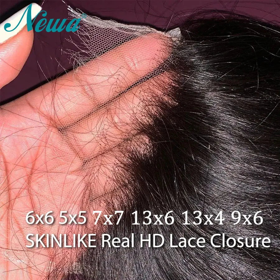 7x7 6x6 5x5 HD Lace Closure Pre Plucked Full 13x4 13x6 HD Lace Frontal Only Small Knots HD Lace Melt Skins Human Hair For Women