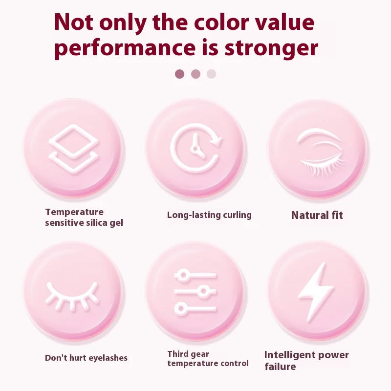 Electric eyelash curler, long-lasting styling, easy and perfect curling all day long, portable electric eyelash curler