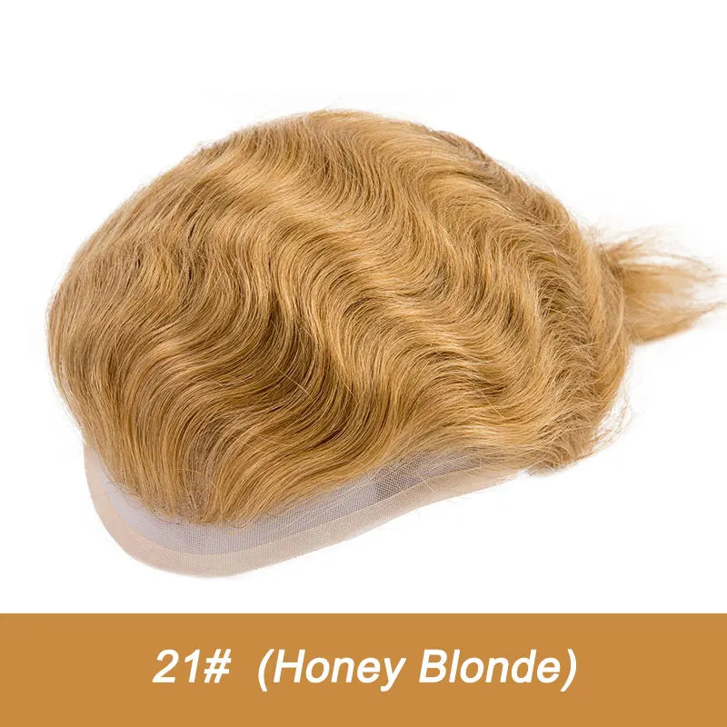 Men Wig Natural Haline Lace Front with Mono Top 6" Men's Capillary Prothesis Durable Toupee Men Wigs For Man Virgin Hair Toupee