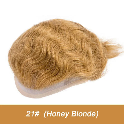 Men Wig Natural Haline Lace Front with Mono Top 6" Men's Capillary Prothesis Durable Toupee Men Wigs For Man Virgin Hair Toupee