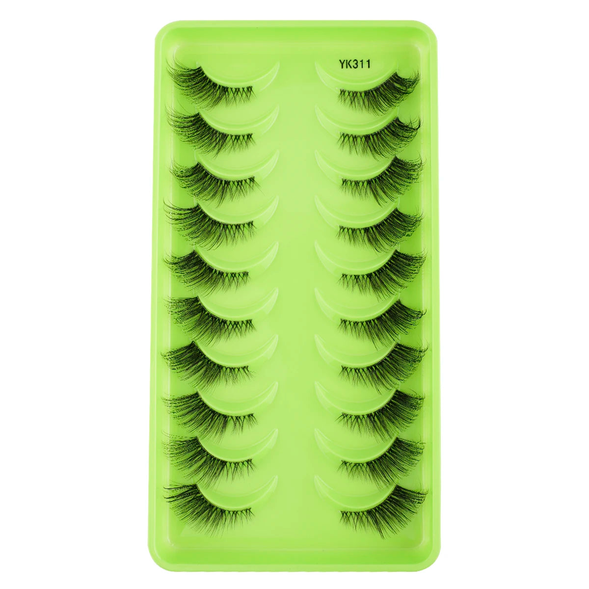 3D Mink Lashes 3/10 Pairs Cat Eye Half Lashes Natural Long False Eyelashes Strip Makeup Soft Fake Eyelash Extension Make Up Tool