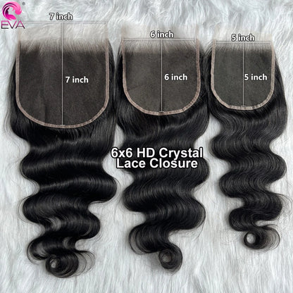 Invisible 5x5 HD Lace Closure Melt Skin Pre Plucked HD Transparent Lace Straight 6x6 7x7 HD Lace Closures Only 100% Human Hair