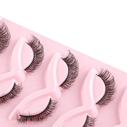 Cat Eye Lash 3/5/10 Pairs Half Lashes Natural Long False Eyelashes Wispy 3D Mink Lashes Volume Faux Cilios Extension Makeup Tool