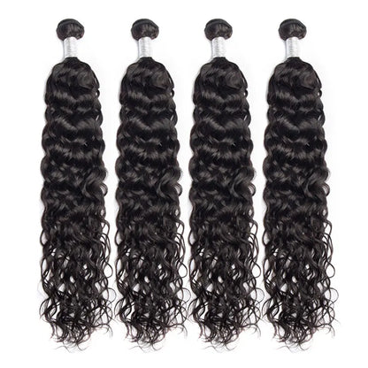 Water Wave Bundles Human Hair Peruvian Wet and Wavy Hair Bundles 30 Inch Long 1/3/4 Bundles Deal RemyCurly Human Hair Extensions
