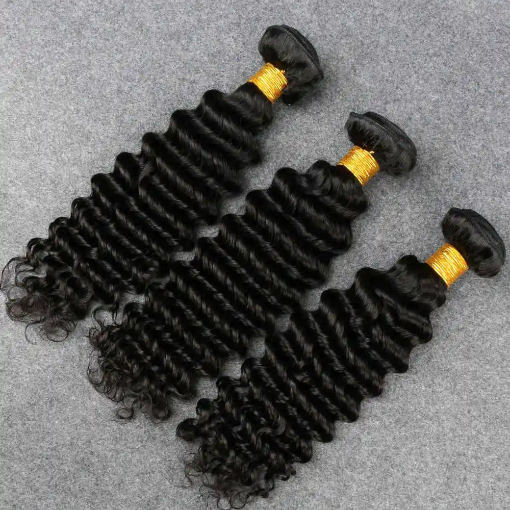 Curly Deep Wave Human Hair Bundles 30 Inch 3/1PCS Bundles Remy Hair 100% human hair Brazilian Raw Hair Bundle Weaving Extensions
