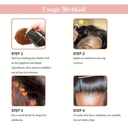 Lace Tint Mousse For Wigs - Long-Lasting, Easy To Apply And NaturaLooking Lace Tint Mousse