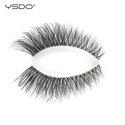YSDO Natural Long Eyelashes 10 Pairs Wispy Soft 3D Mink Lashes Reusable Cat Eye Lashes Makeup Eyelash Extension Faux Cils