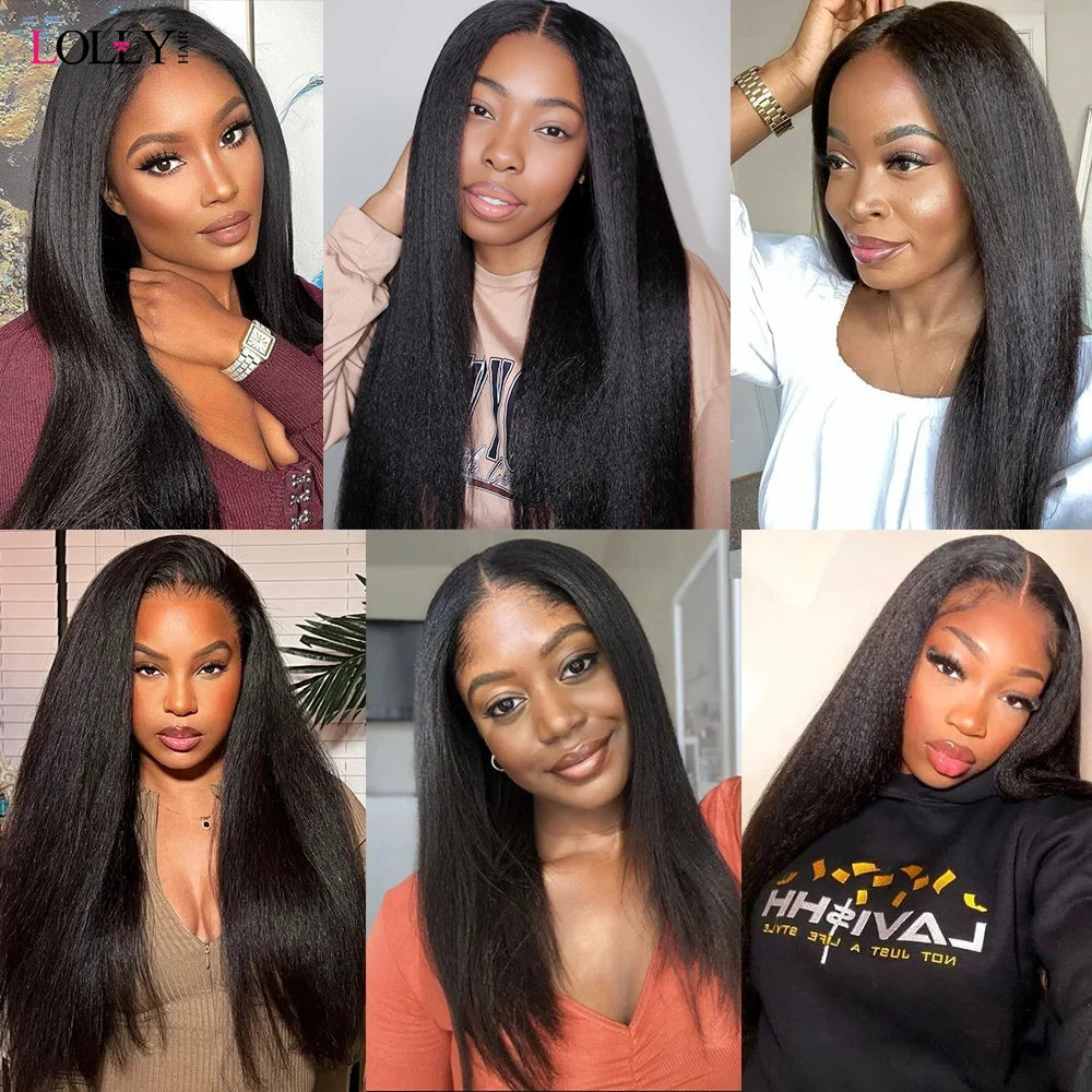 Light Yaki Straight Hair Bundles 1/3/4 Pieces Kinky Straight Human Hair Bundles 8-30 Inch Remy Human Hair Extensions For Women