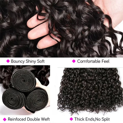 Brazilian Hair Weave Bundles 8-22 Inch Kinky Curly Wave Bundles Human Hair Wig 100% Human Hair Wig 180 Density For Black Women