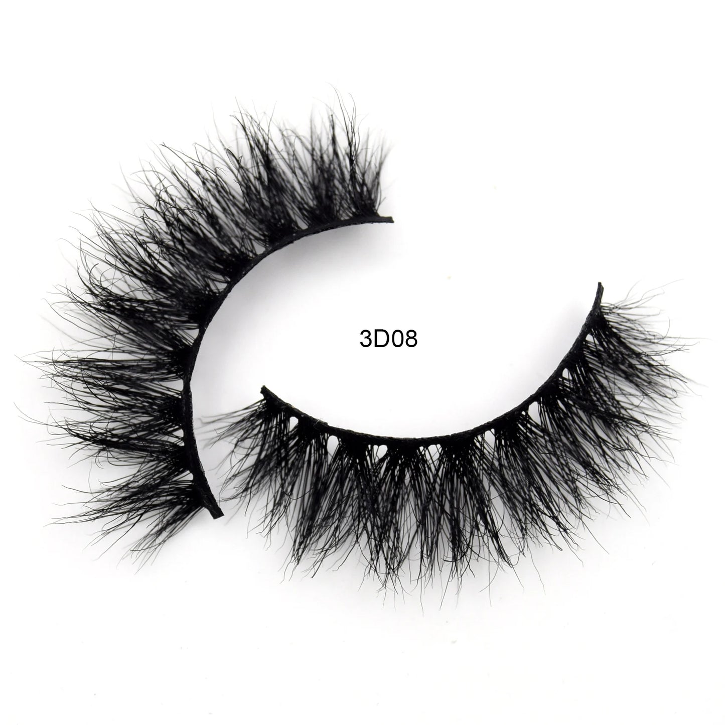 Visofree Mink Eyelashes 3D Mink Lashes Thick Crisscross Winged Eyelashes Cruelty Free Mink 1 Pair/box False Lashes D22