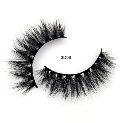 Visofree Mink Eyelashes 3D Mink Lashes Thick Crisscross Winged Eyelashes Cruelty Free Mink 1 Pair/box False Lashes D22