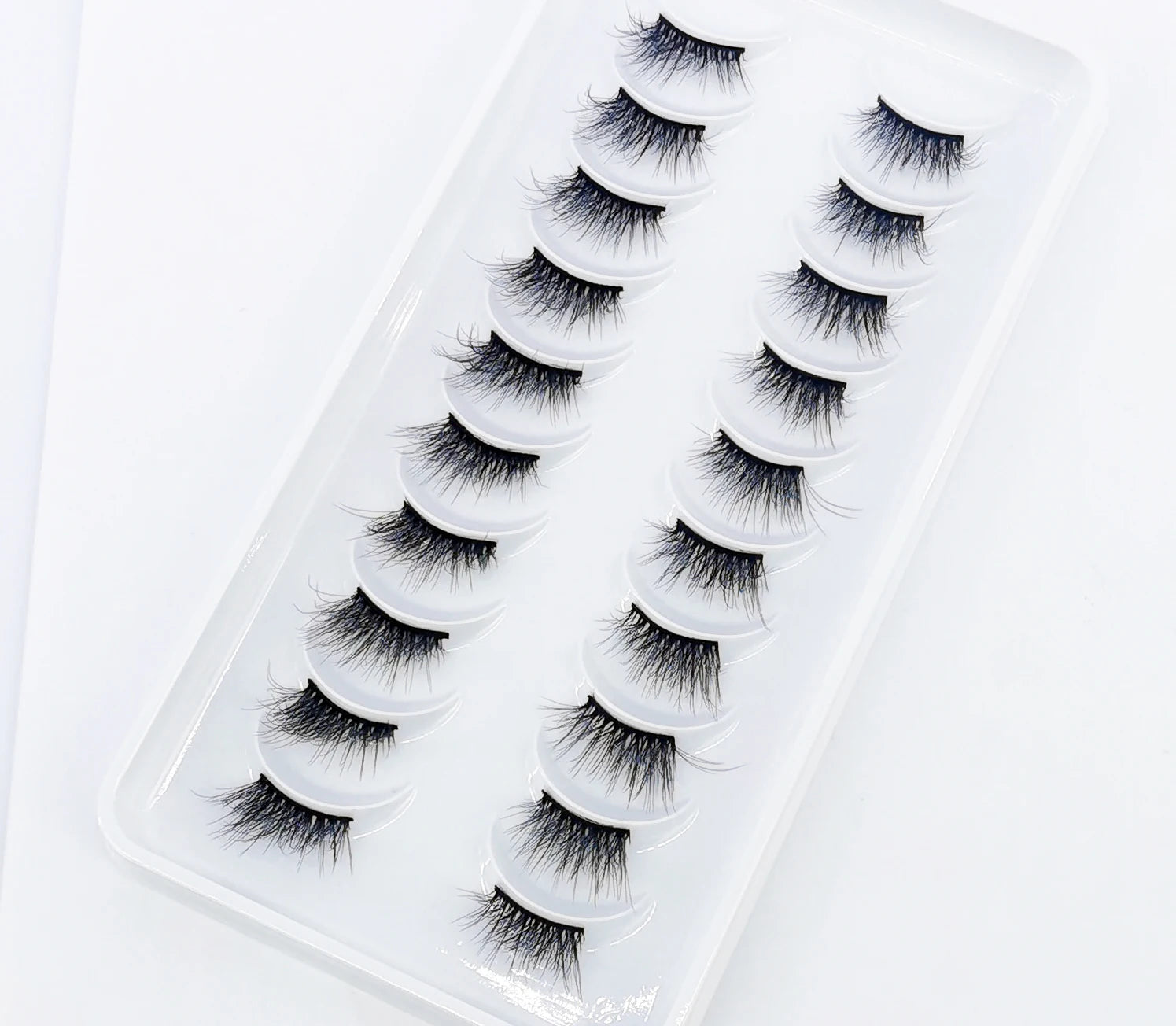 New 10 Pairs Crisscross Half Eye Lashes Natural False eyelashes Handmade 3D Mink Lashes Makeup Tools Reusable Eyelash Extension