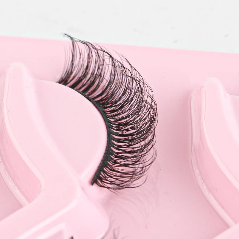 Cat Eye Lash 3/5/10 Pairs Half Lashes Natural Long False Eyelashes Wispy 3D Mink Lashes Volume Faux Cilios Extension Makeup Tool