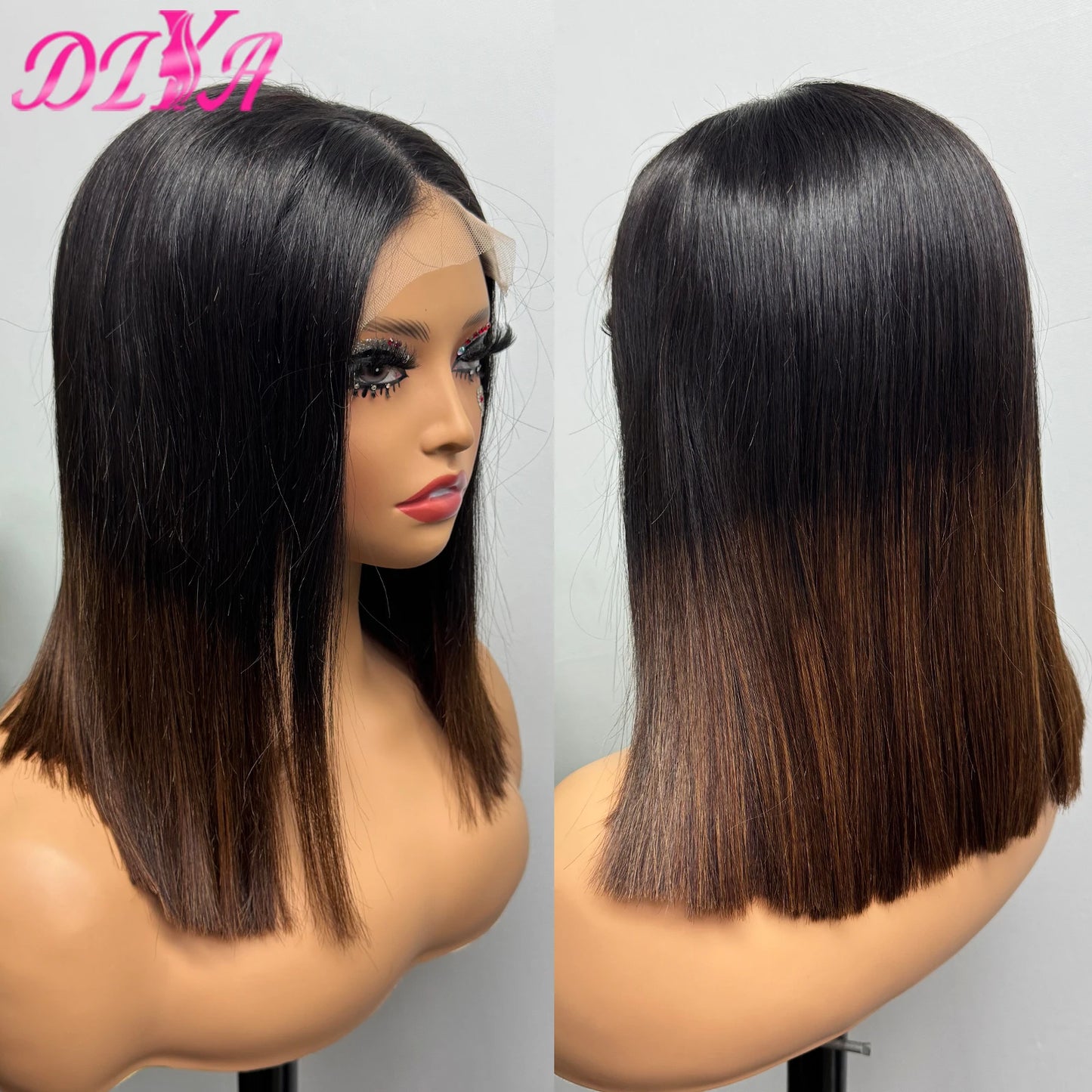 Vietnamese Human Hair 300% Density Double Drawn Bone Straight Bob Human Hair Wigs 5x5 Transparent Lace Closure Wig for Women