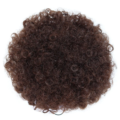 Afro Puff Drawstring Ponytail Human Hair Brazilian Kinky Curly Drawstring Ponytail Afro Puff Bun Chignon Accessories