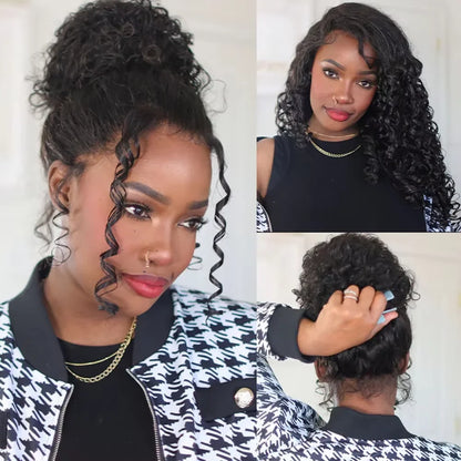 360 Full Lace Wig Human Hair Pre Plucked Deep Wave Frontal Wig Natural Hairline Hd Lace Wigs 20-36 Inch Curly Human Hair Wigs