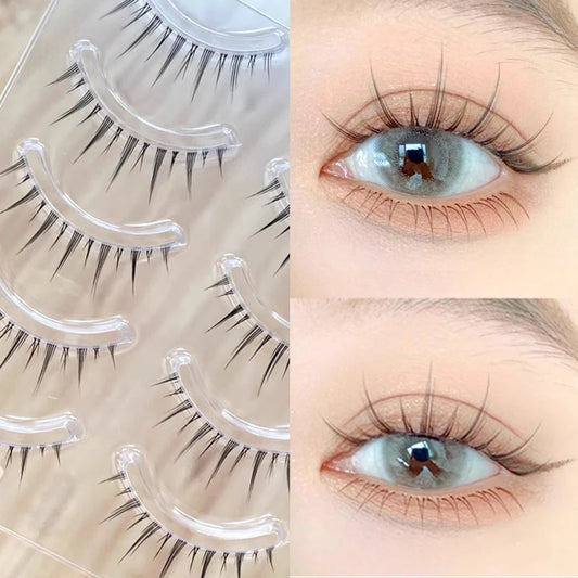 BLINKWAVE manhua lashes 5 Pairs Little Devil Fairy Fairy Eyelash Natural eyelashes Comic Eyes manga lashes korean makeup