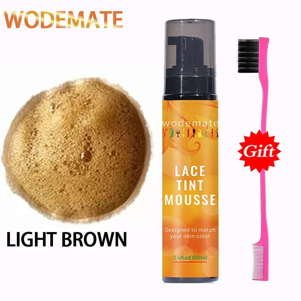 Lace Tint Mousse Easy Tinting Lace Tint Spray For Wigs Quick-Drying and Safe and Convenient Dyed Mousse Foam Sweat Resistant