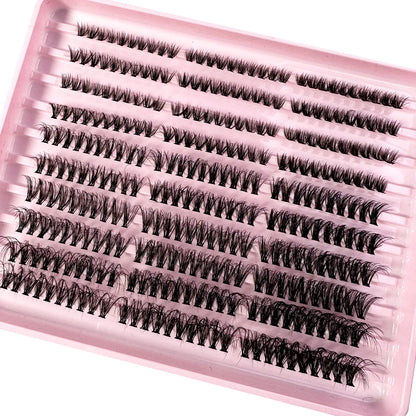 300/120PCS 5D Fluffy Cluster Lashes 30D-100D Natural Thick Eyelash Clusters Individual Lashes DIY Eyelashes Extension Makeup
