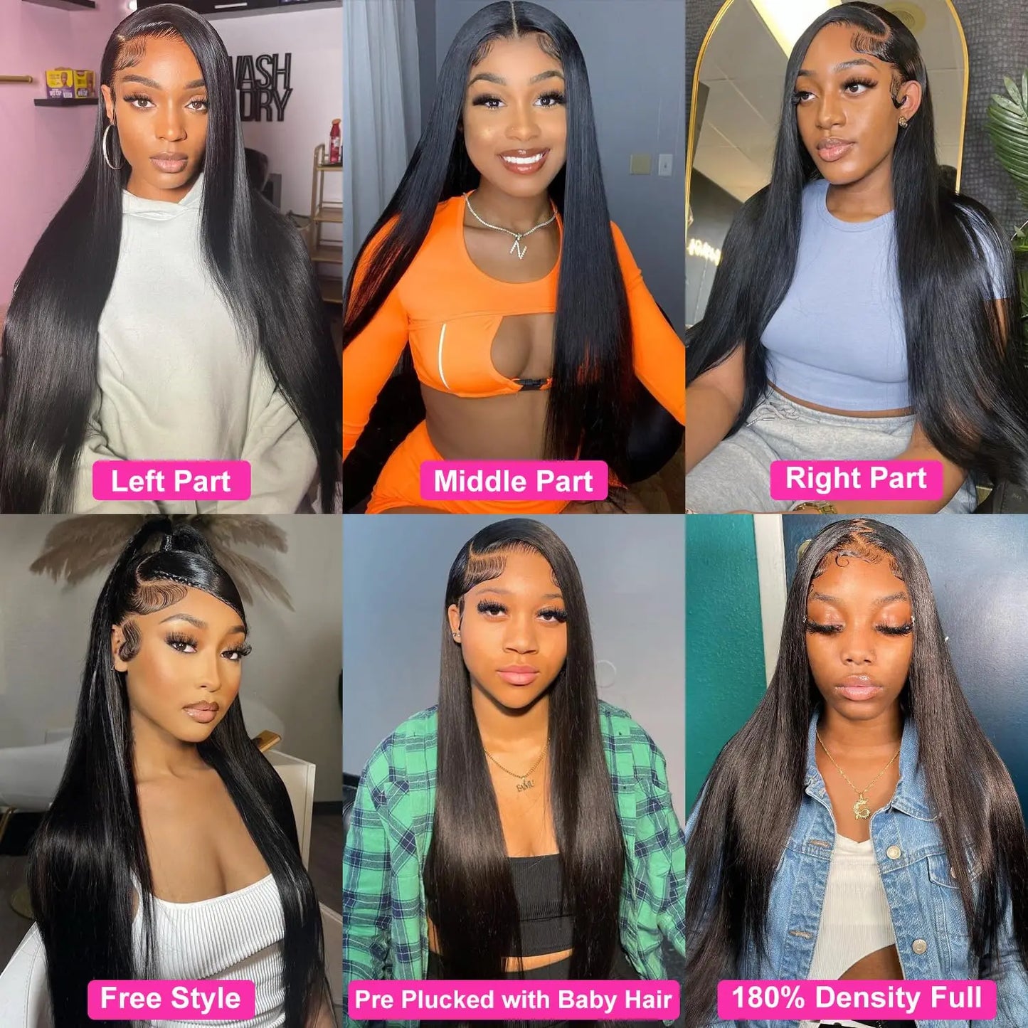 360 Full Lace Wig Human Hair Pre plucked Lace Wig 13x6 Human Hair Wigs 36 inch Bone Straight Lace Frontal Wig For Women